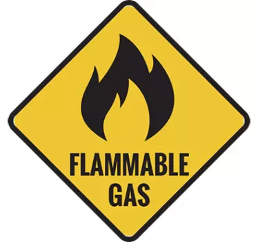 Brandfarligt gas-klistermærke - TenStickers