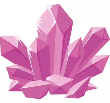 Lyserøde krystaller wallsticker - TenStickers