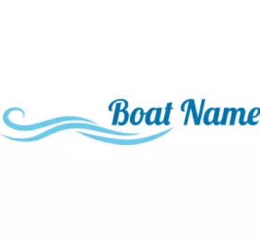 Bølgende skræddersyet bådnavne sticker marine wallsticker - TenStickers