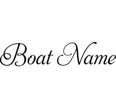 Stylish Båd Navn Sticker marine wallsticker - TenStickers
