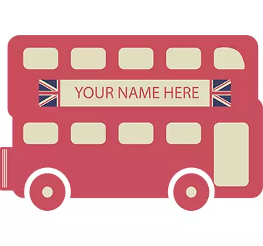 Personlig london bus klistermærke - TenStickers