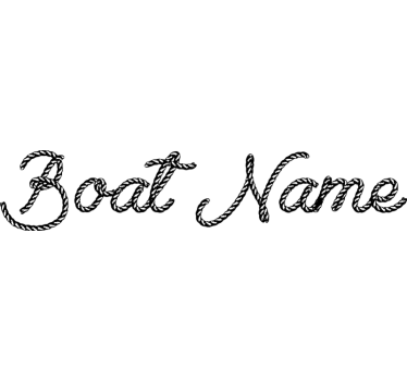 Kørebåd navn mærkat marine wallsticker - TenStickers