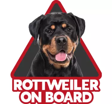 Rottweiler ombord klistermærke til bil - TenStickers
