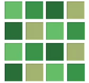 grønne toner kantbånds sticker - TenStickers