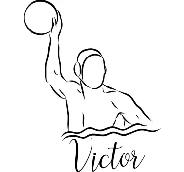 Vandpolo med navn anden sport sticker - TenStickers