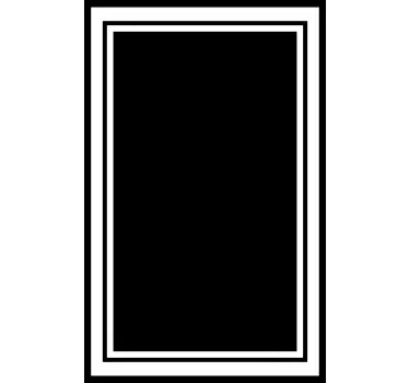 Firkantet med ramme gennemsigtig klistermærke - TenStickers
