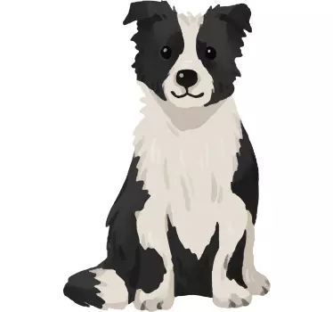 Collie klistermærke kæledyr wallsticker - TenStickers