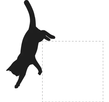 Kat ved at hoppe hund wallsticker - TenStickers