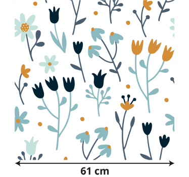Minimalistiske blomster folie til møbler - TenStickers