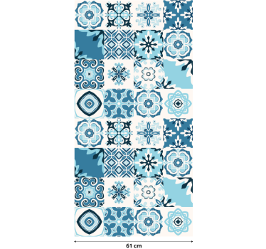 Azulejos blå folie til møbler - TenStickers
