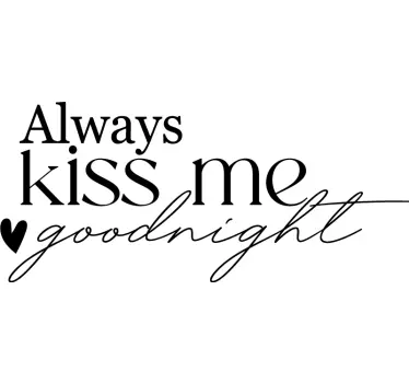 Kys mig Wallsticker citat - TenStickers