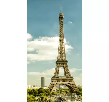 Paris udsigt dør sticker - TenStickers