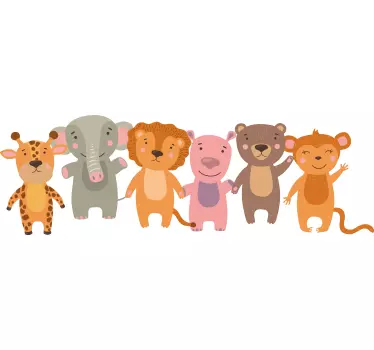 Tegninger af dyr wallsticker til børn - TenStickers