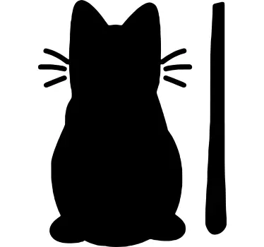 Viskerkat hund wallsticker - TenStickers