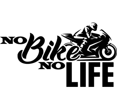 Ingen cykel ingen liv garage sticker - TenStickers