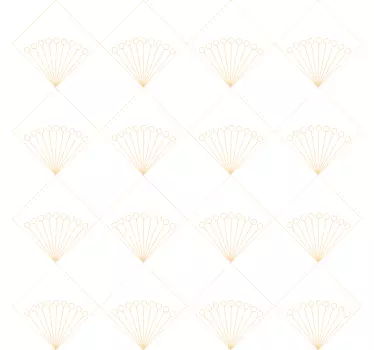 Hvid art deco linje wallsticker - TenStickers