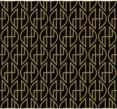 Sort og guld linjer wallsticker - TenStickers