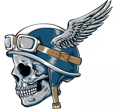 Kranie sticker til motorcykelhjelm - TenStickers