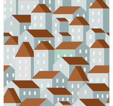 By illustration af landsbyen folie til møbler - TenStickers