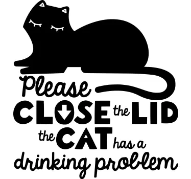 Luk låget kat kæledyr wallsticker - TenStickers