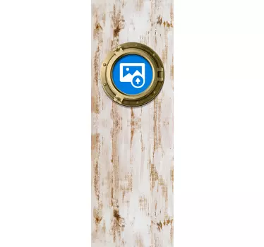 Vindue på ældet tekstur dør sticker - TenStickers