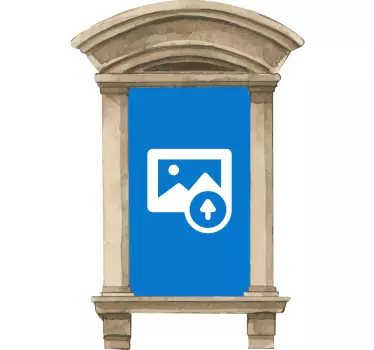 Klassisk vindue akvarel finish 3D wallsticker - TenStickers