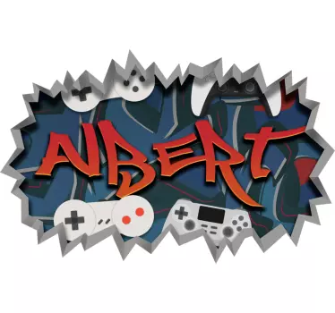 Gamer graffiti teenager wallsticker - TenStickers