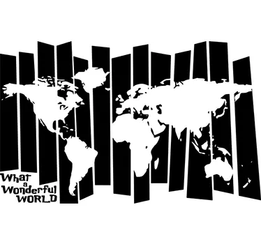 Retro verdenskort wallsticker - TenStickers