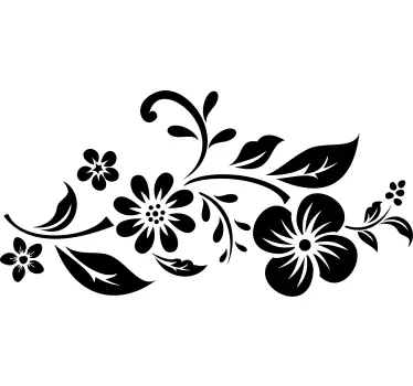 Gennemsigtige blomster vindue sticker - TenStickers