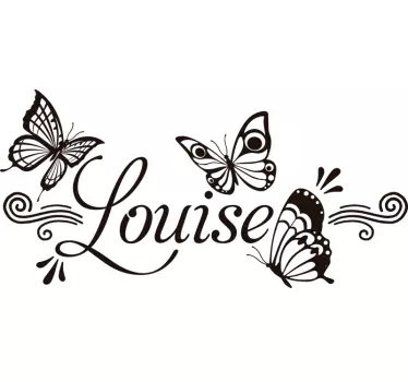 Sommerfugl med navn wallsticker - TenStickers