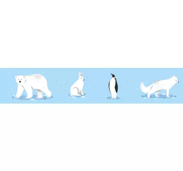 Arktiske dyr kantbånds klistermærke - TenStickers