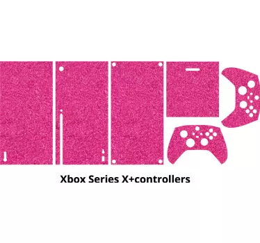 Magenta glitter xbox cover - TenStickers
