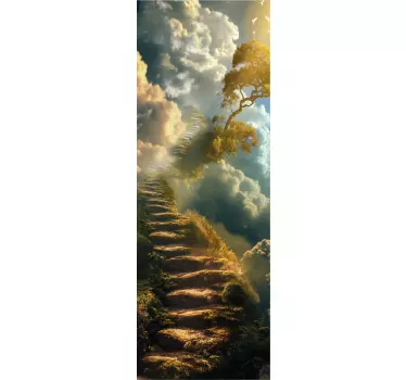 Stairway to heavens doors dør sticker - TenStickers