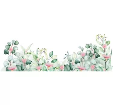 Blomster og planter badeværelse wallsticker - TenStickers