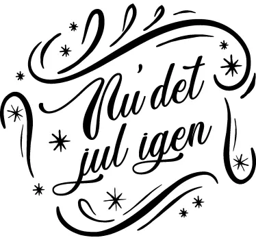 nu' det jul igen jul sticker - TenStickers