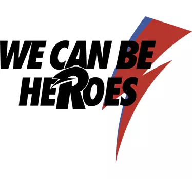 David bowie helte lyrisk vægoverføringsbillede - TenStickers