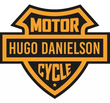 Klassisk motorcykel logo klistermærker med navn - TenStickers