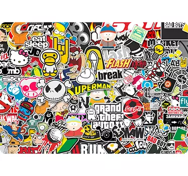 Bombe tegnefilm bærbar computer hud - TenStickers
