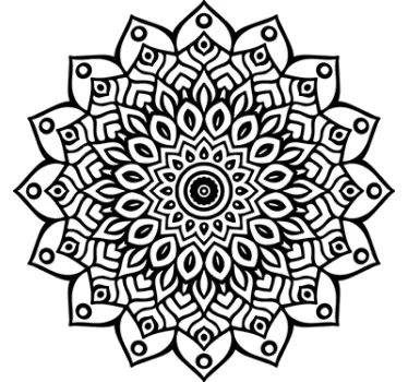 Mandala vægklistermærke - TenStickers