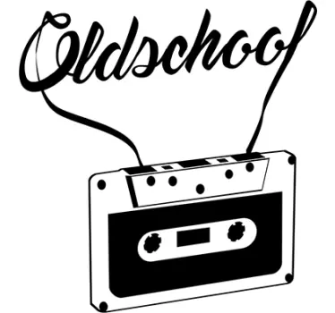 Old school kassettevægklistermærke - TenStickers