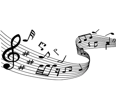 Musiknoter vægoverføringsbillede - TenStickers