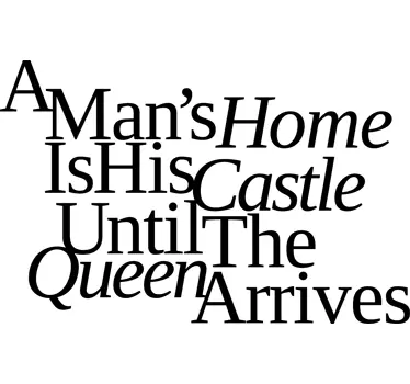 a man's home wallsticker - TenStickers