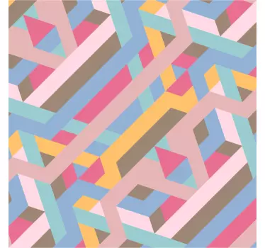 Abstrakt retro mønster møbeldekorationer - TenStickers