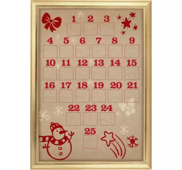 Advents kalender jul klistermærke - TenStickers