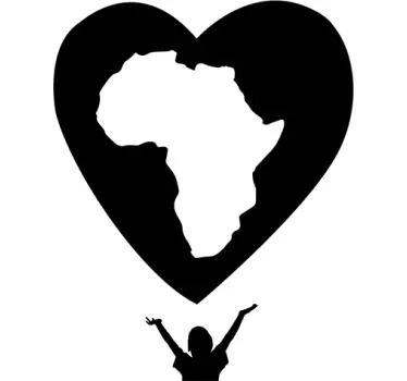Afrikansk kærlighed elsker vægoverføringsbillede - TenStickers