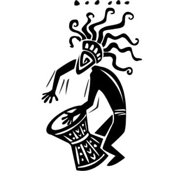 Afrikansk musiker væg klistermærke - TenStickers