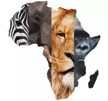 Afrikanske dyr animalsk mur mærkat - TenStickers