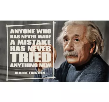 Albert Einstein citat sticker - TenStickers
