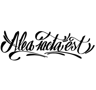 Alea iacta est tekstklistermærke - TenStickers