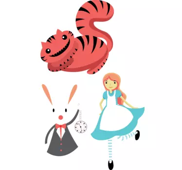 Alice i wonderland-klistermærket - TenStickers